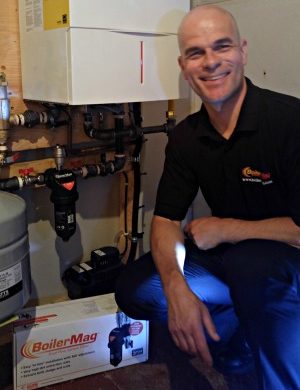 North American BoilerMag Sales Director Installs BoilerMag at Home